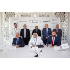 Signing ceremony for SAUDIAs adoption of GX Aviation with the GDC Advanced Technology terminal