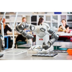 ABBs YuMi dual arm collaborative robot assembling consumer electronics (source: ABB)