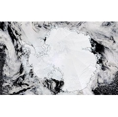 A satellite image of Antarctic sea ice on Jan. 6, 2022.

Credit: NASA