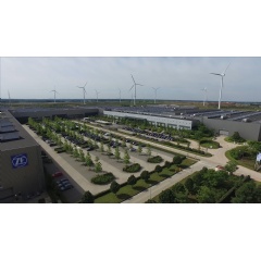 In its sustainability initiatives, ZF also aims to generate electricity from wind turbines with its own drive technologies. 
Image: ZF Group