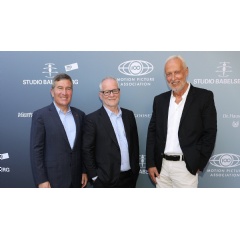 Charles Rivkin (MPA), Thierry Frmaux (Cannes Film Festival) and Charlie Woebcken (Studio Babelsberg)