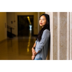 Caption:
Danielle Li, an associate professor of economics at the MIT Sloan School of Management, studies scientific practices and organizational decisions  and provides data about improving them.
Credits:
Image: Adam Glanzman