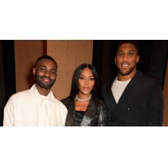 Dave, Naomi Campbell and Anthony Joshua