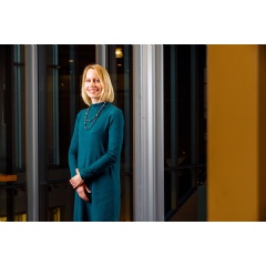 Stefanie Jegelka, a newly-tenured associate professor in the Department of Electrical Engineering and Computer Science at MIT.
Credits:
Photo: M. Scott Brauer