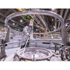 BMW Group Landshut plant (Lower Bavaria), light-metal foundry — the largest production area at the component plant