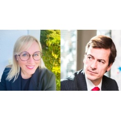Marta Noguer, head of Investor and Shareholder Relations, and Edward OLoghlen, head of Finances of CaixaBank Payments & Consumer.