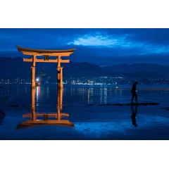 Hiroshima’s famous Grand Torii Gate, located at the Itsukushima Shinto Shrine in Miyajima, stands 16 meters tall and is one of the largest in Japan. (Tomohiro Ohsumi/Hiroshima Tourism Association/AP Content Services)