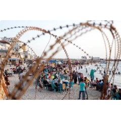 Image: “Gaza Beach is their only destination” – credit: A’aed Baker, PENGON/Friends of the Earth Palestine
