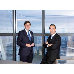 Jos Ignacio Goirigolzarri, CaixaBank chairman, and Gonzalo Gortazar, CEO.