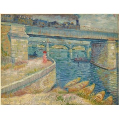 Vincent van Gogh, Bridges Across the Seine at Asnières, 1887, oil on canvas, 53.5 x 67 cm, Emil Bührle Collection, on long-term loan to Kunsthaus Zürich