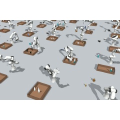 MIT researchers are using generative AI models to help robots more efficiently solve complex object manipulation problems, such as packing a box with different objects.
Credits:
Image: Courtesy of the researchers