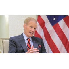 NASA Administrator Bill Nelson gives remarks after Indian Ambassador to the United States Taranjit Sandhu signed the Artemis Accords, Wednesday, June 21, 2023, at the Willard InterContinental Hotel in Washington.
NASA/Bill Ingalls