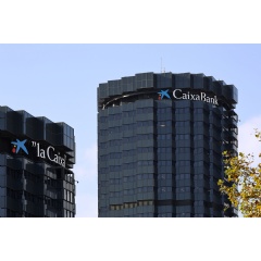 CaixaBank corporate building in Barcelona.