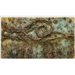 Anselm Kiefer, The starry night, 2019, emulsion, oil, acrylic, shellac, straw, gold leaf, wood, wire, sediment of an electrolysis on canvas, 470 x 840 cm © Anselm Kiefer Photo: Georges Poncet