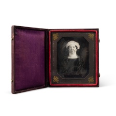 Dolley Madison by John Plumbe Jr., quarter-plate daguerreotype, c. 1846.