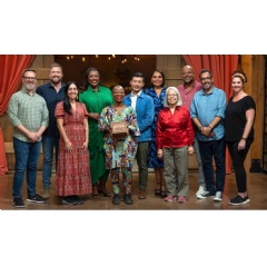 Winner Adjo Honsou (center) with the cast of Season 3 of THE GREAT AMERICAN RECIPE.
PBS