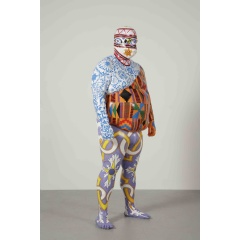 Roberto Lugo, DNA Study Revisited, 2022, urethane resin life cast, foam, wire, and acrylic paint, 66  27  17 in. (167.6  68.6  43.2 cm), Smithsonian American Art Museum, Museum purchase through the Catherine Walden Myer Fund, 2024.19