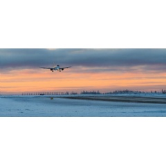 Photo: An EasyJet aircraft landing at Rovaniemi Airport. Visit Rovaniemi / Aki Mikkola.