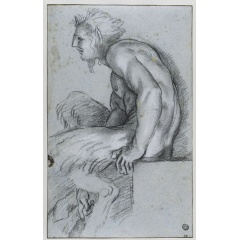 Annibale Carracci. tude pour le satyre assis  Muse du Louvre_dist. GrandPalaisRmn. Suzanne Nagy