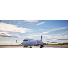 Illustrative image: A Wizz Air aircraft at Turku Airport in 2019. Photo: Finavia.