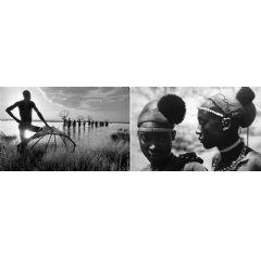 L: Fishermen on Lake Turkana © Mirella Ricciardi MR1623; R: Members of the Pokot people © Mirella Ricciardi MR 2173.
