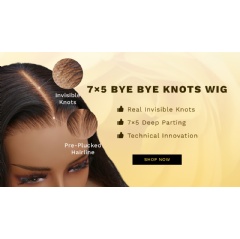 Sunber 7x5 bye-bye/bleached knots lace wig