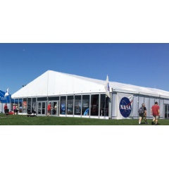 The NASA Pavilion in Aviation Gateway Park is the hub for displays and hands-on activities.
Credits: NASA