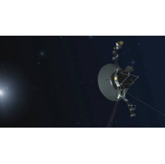 An artist concept depicting one of the twin Voyager spacecraft. Humanitys farthest and longest-lived spacecraft are celebrating 40 years in August and September 2017. Credits: NASA