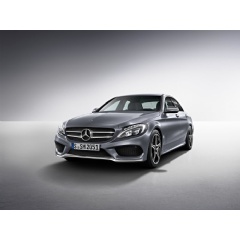 Mercedes-Benz C-Class sedan; selenite grey, Special model, 45.7 cm (18-inch) AMG 5-spoke light-alloy wheels, LED High Performance headlamps, AMG Line exterior.