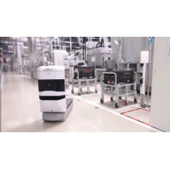 TUG robot from Aethon on manufacturing floor. Picture: Bosch
