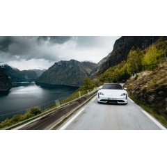 Taycan Turbo, 2021, Porsche AG
Taycan Turbo: CO2 emissions combined 0 g/km (NEDC), CO2 emissions combined 0 g/km (WLTP), Electricity consumption combined 28.0 kWh/100 km (NEDC), Electricity consumption combined 26.6 – 22.9 kWh/100 km (WLTP)