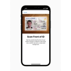 To add a state ID or drivers license to Apple Wallet, customers will be asked to scan their physical ID card and take a selfie, which is securely sent to the issuing state for verification.