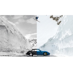 Aksel Lund Svindal, 356 B, Taycan Turbo, 2021, Porsche AG

Taycan Turbo: CO₂ emissions combined (NEDC) 0 g/km, (See complete caption below)