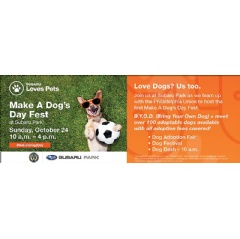 Subaru of America, Inc. today announced that in partnership with the Philadelphia Union, the automaker will host an event on Sunday, October 24 dedicated to giving dogs in the greater Philadelphia area the best day of their lives.