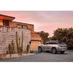 New, factory-backed, Wi-Fi capable, Level 2 (240-volt), at-home, hybrid electric-vehicle, wall charger units from Mopar help power the Jeep® Grand Cherokee 4xe.