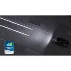 The intelligent and individual switching of up to 25,000 pixels per chip enables a multitude of new, high-resolution lighting functionalities to be realised, among others also lane markings. (Picture: HELLA)