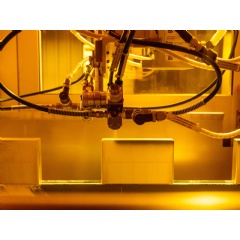 Battery cell coating at BMW Group Plant Leipzig. The coating is applied