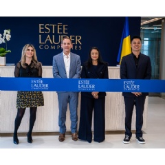 Tracey Travis, Chief Financial Officer; Michael Smith, Chief Information Officer; George Kuan, Senior Vice President, Regions and Travel Retail Technology; and Adriana Wahl, Executive Director (see complete caption below)