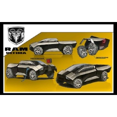 2023 Drive for Design third-place sketch from contest winner Benjamin Miller, 11th grade, Birmingham, Michigan