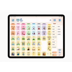 Proloquo features 49 genuine children and adults text-to-speech voices and 12,000 words  about three times more than other AAC apps.