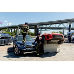 Subaru of America, Inc. donated dozens of pre-production vehicles to the North American Vehicle Rescue Association (NAVRA) training event, May 24-26, 2023, in Chester, PA. (see complete caption below)