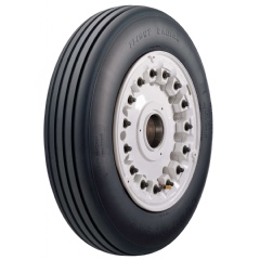 The Goodyear Flight Radial is one of Goodyear’s most advanced aviation products with technologies and features supporting dimensional stability for longer life and increased cut resistance. (see complete caption below)