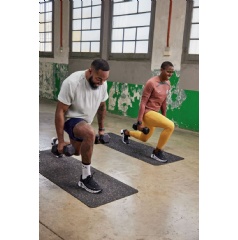 Pictured: footballer Asisat Oshoala (right) and Nike Well Collective trainer Courtney Fearon