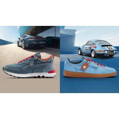Porsche x Puma Sneakers 60 Years Porsche 911 Edition, 2023, Porsche AG

911 S/T: Fuel consumption* combined (WLTP) 13.8 l/100 km, CO₂ emissions* combined (WLTP) 313 g/km