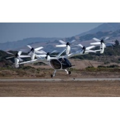 Joby Test Pilot Zach Reeder conducting flight tests onboard the Joby aircraft in Marina, CA.