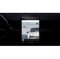 Chrome browser shown in Polestar 3