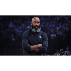 Jacque Vaughn was 21-33 as coach of the Nets this season. Photo: NBA