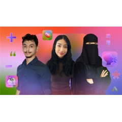 From left to right: Dezmond Blair, Elena Galluzzo, and Jawaher Shaman are three of this year’s Swift Student Challenge winners.