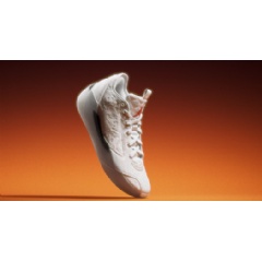 Air Jordan XXXIX. This all-white minimal colorway pays homage to Michael Jordan’s game, which serves as a blueprint for basketball greatness. The Air Jordan XXXIX Sol releases July 23.