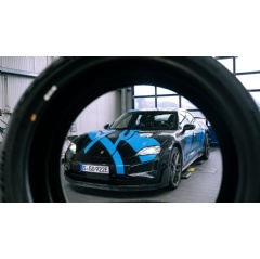 Taycan Turbo GT with Weissach Package, Pirelli P Zero Trofeo RS, Pirelli, 2024, Porsche AG. Full image caption at the end.